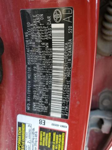 Photo 10 from auction – 2010 TOYOTA COROLLA BA with VIN 2T1BU4EE2AC521656