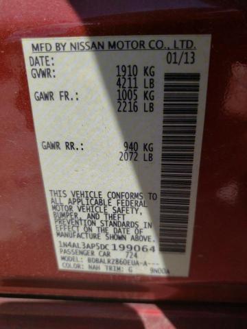 Photo 10 from auction – 2013 NISSAN ALTIMA with VIN 1N4AL3AP5DC199064
