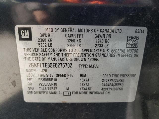 Photo 10 from auction – 2014 GMC TERRAIN SL with VIN 2GKFLTE35E6276702