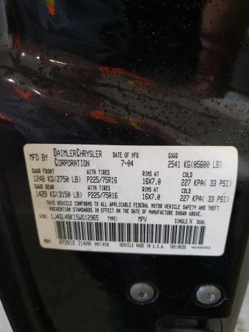 Photo 10 from auction – 2005 JEEP LIBERTY SP with VIN 1J4GL48K15W512965