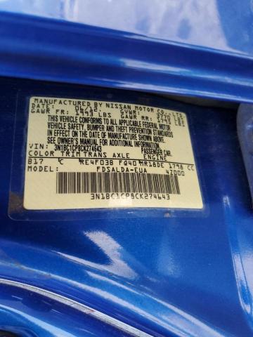 Photo 10 from auction – 2012 NISSAN VERSA S with VIN 3N1BC1CP8CK274643
