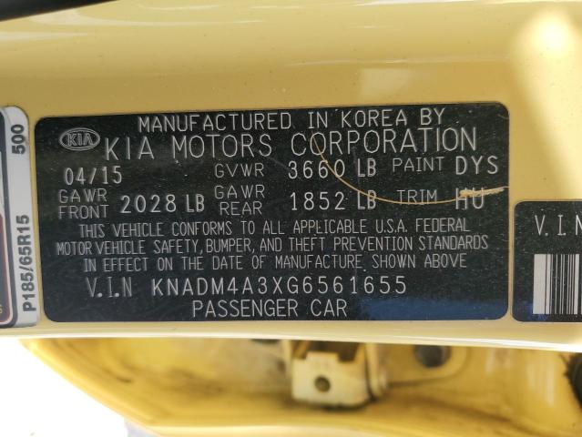 Photo 10 from auction – 2016 KIA RIO LX with VIN KNADM4A3XG6561655