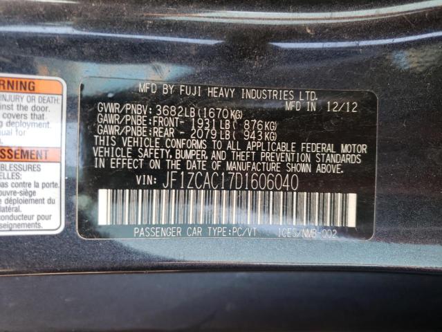 Photo 10 from auction – 2013 SUBARU BRZ 2.0 LI with VIN JF1ZCAC17D1606040