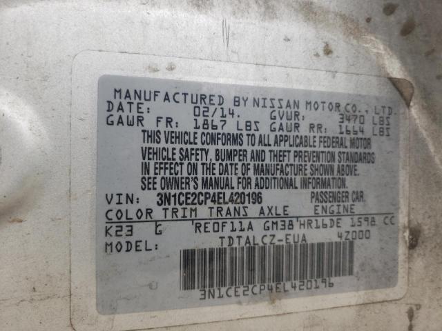 Photo 10 from auction – 2014 NISSAN VERSA NOTE with VIN 3N1CE2CP4EL420196