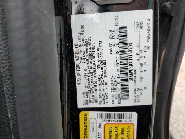 Photo 10 from auction – 2017 FORD FUSION SE with VIN 3FA6P0HDXHR140104