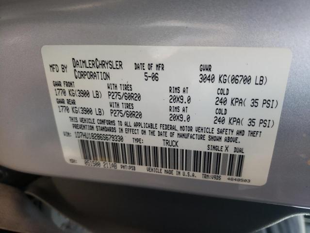 Photo 10 from auction – 2006 DODGE RAM 1500 S with VIN 1D7HU18286S679330