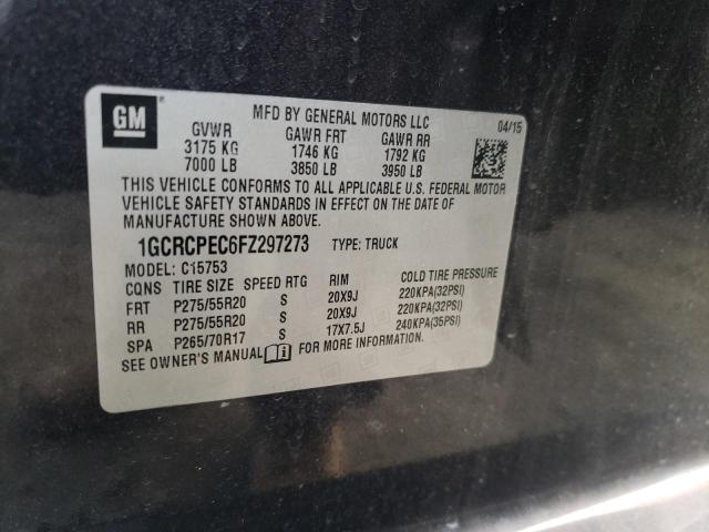 Photo 10 from auction – 2015 CHEVROLET SILVERADO with VIN 1GCRCPEC6FZ297273