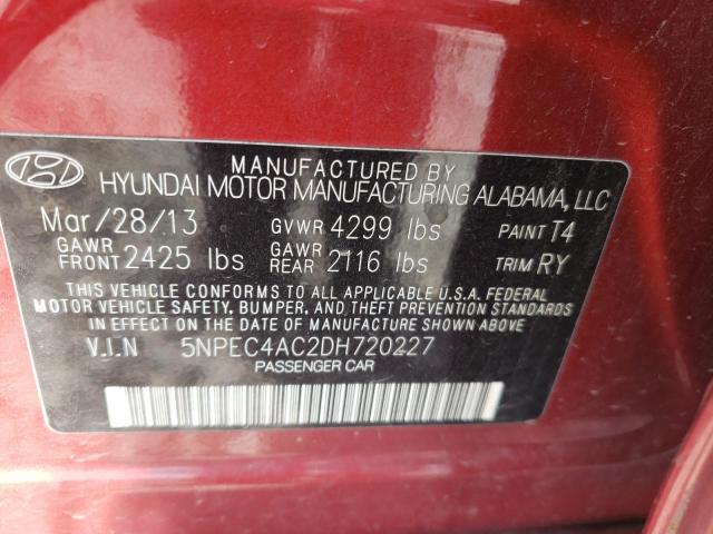 Photo 10 from auction – 2013 HYUNDAI SONATA SE with VIN 5NPEC4AC2DH720227