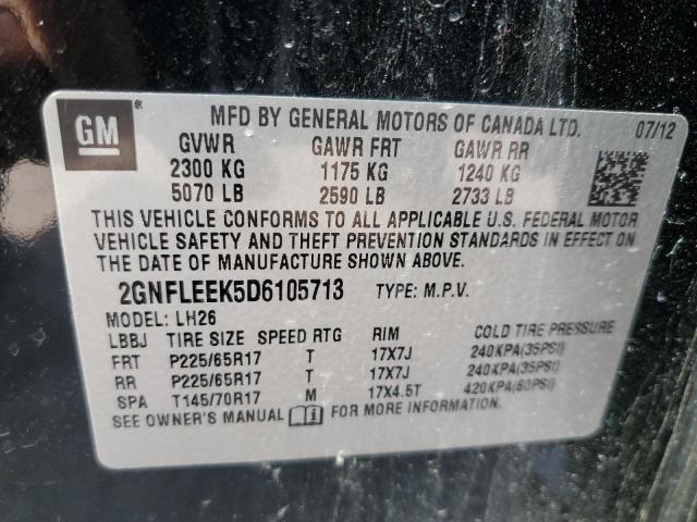 Photo 10 from auction – 2013 CHEVROLET EQUINOX LT with VIN 2GNFLEEK5D6105713