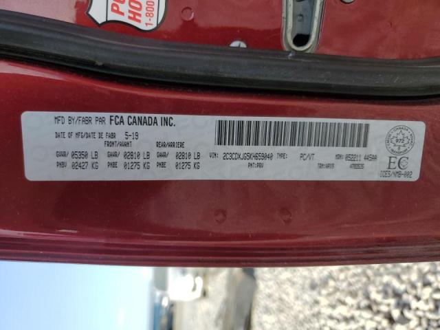 Photo 10 from auction – 2019 DODGE CHARGER SX with VIN 2C3CDXJG5KH659040