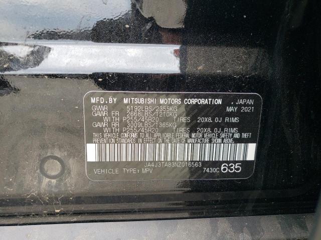 Photo 10 from auction – 2022 MITSUBISHI OUTLANDER with VIN JA4J3TA83NZ016563