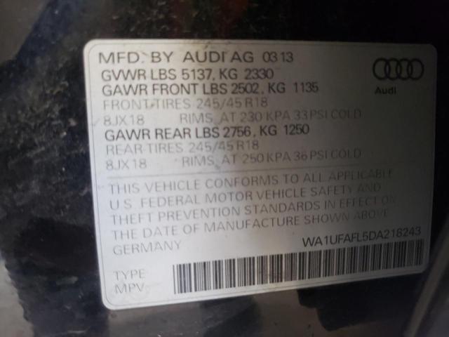 Photo 10 from auction – 2013 AUDI A4 ALLROAD with VIN WA1UFAFL5DA218243