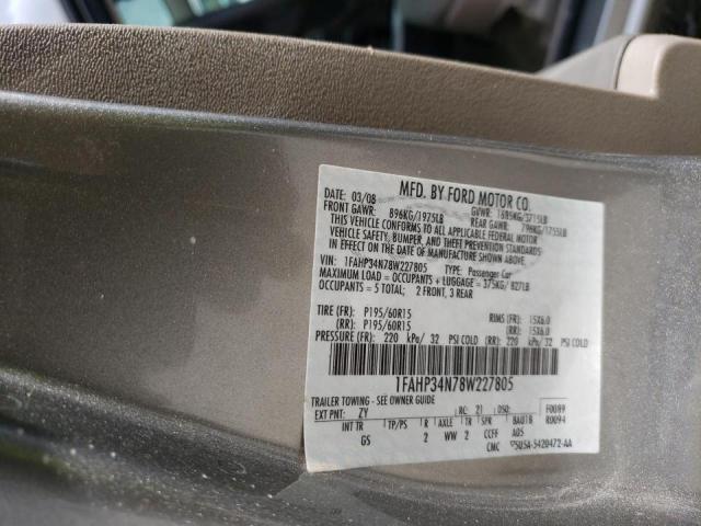 Photo 10 from auction – 2008 FORD FOCUS S/SE with VIN 1FAHP34N78W227805