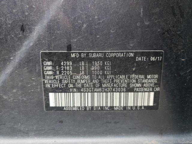 Photo 10 from auction – 2017 SUBARU IMPREZA SP with VIN 4S3GTAM62H3743036