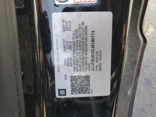 Photo 10 from auction – 2018 CHEVROLET CAMARO LT with VIN 1G1FB1RS2J0185774