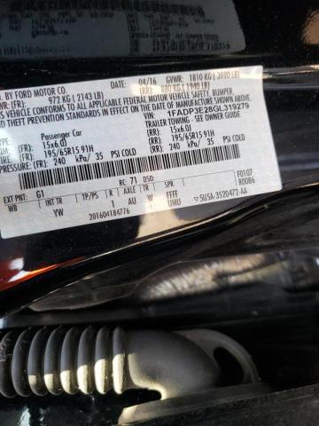 Photo 10 from auction – 2016 FORD FOCUS S with VIN 1FADP3E28GL319279