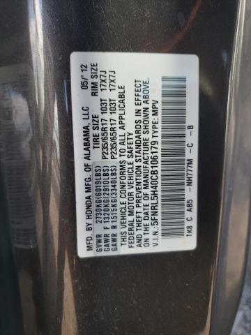 Photo 10 from auction – 2012 HONDA ODYSSEY EX with VIN 5FNRL5H40CB106179