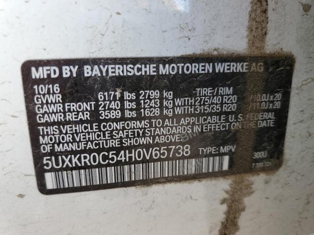 Photo 10 from auction – 2017 BMW X5 XDRIVE3 with VIN 5UXKR0C54H0V65738