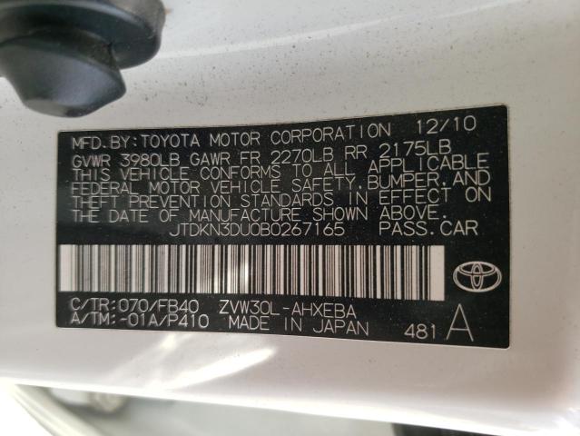 Photo 10 from auction – 2011 TOYOTA PRIUS with VIN JTDKN3DU0B0267165