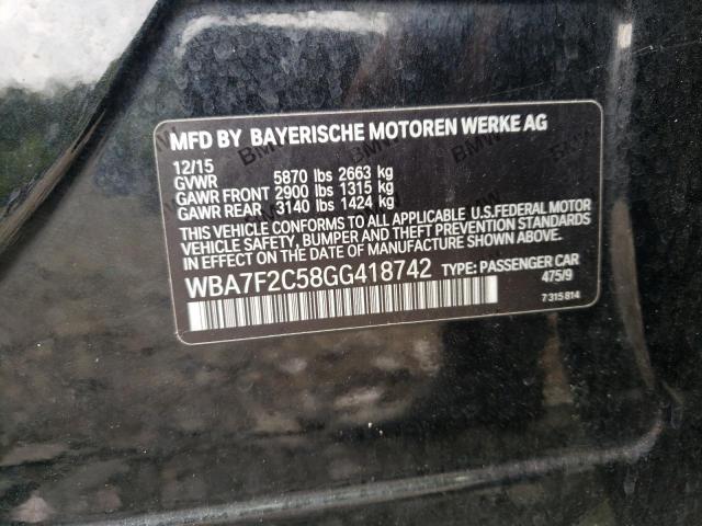 Foto 10 de la subasta – 2016 BMW 750 XI con VIN WBA7F2C58GG418742