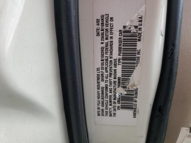 Photo 10 from auction – 2002 SUBARU LEGACY OUT with VIN 4S3BH686527658680