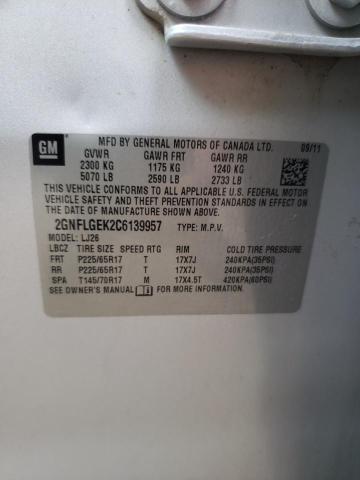 Photo 10 from auction – 2012 CHEVROLET EQUINOX LT with VIN 2GNFLGEK2C6139957