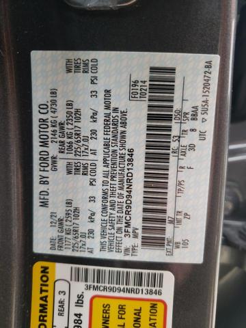 Photo 10 from auction – 2022 FORD BRONCO SPO with VIN 3FMCR9D94NRD13846