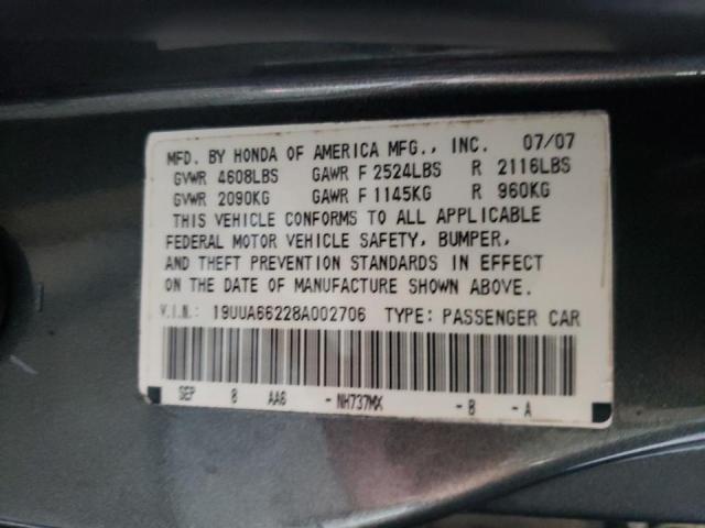 Photo 10 from auction – 2008 ACURA TL with VIN 19UUA66228A002706