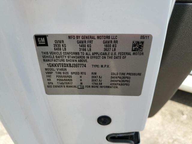 Photo 10 from auction – 2011 GMC ACADIA DEN with VIN 1GKKVTEDXBJ397774