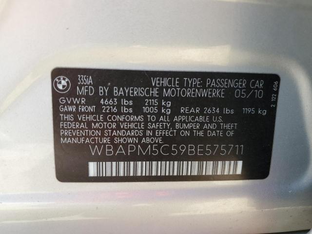 Photo 10 from auction – 2011 BMW 335 I with VIN WBAPM5C59BE575711