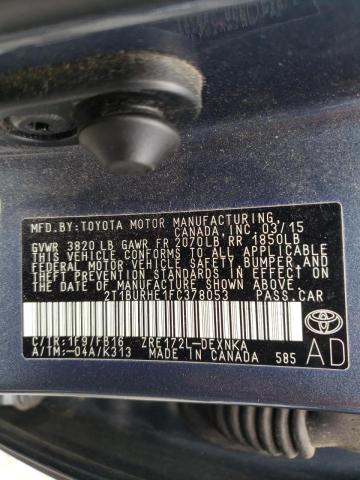Photo 10 from auction – 2015 TOYOTA COROLLA L with VIN 2T1BURHE1FC378053