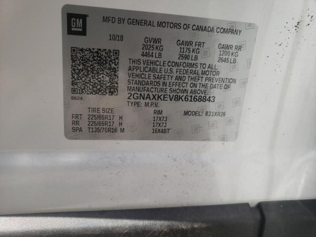 Photo 10 from auction – 2019 CHEVROLET EQUINOX LT with VIN 2GNAXKEV8K6168843