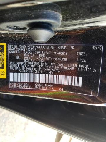 Photo 10 from auction – 2019 TOYOTA HIGHLANDER with VIN 5TDJGRFH9KS058318