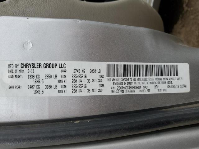 Photo 10 from auction – 2011 DODGE GRAND CARA with VIN 2D4RN4DG4BR693884