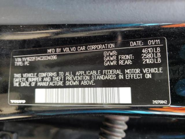 Photo 10 from auction – 2012 VOLVO S60 T5 with VIN YV1622FS4C2034096