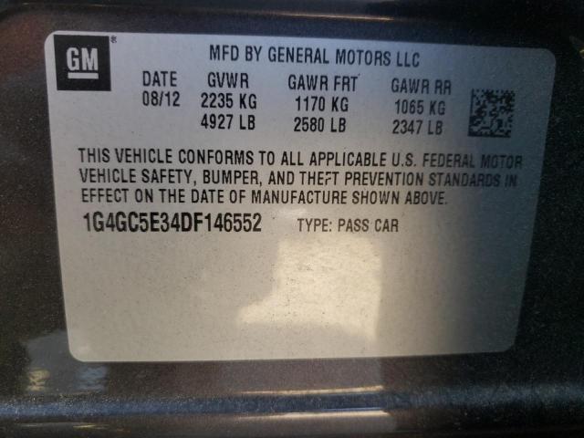 Photo 10 from auction – 2013 BUICK LACROSSE with VIN 1G4GC5E34DF146552
