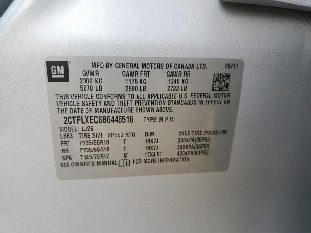 Photo 10 from auction – 2011 GMC TERRAIN SL with VIN 2CTFLXEC6B6445516