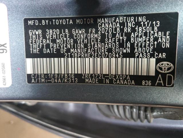Photo 10 from auction – 2014 TOYOTA COROLLA EC with VIN 2T1BPRHE2EC070945