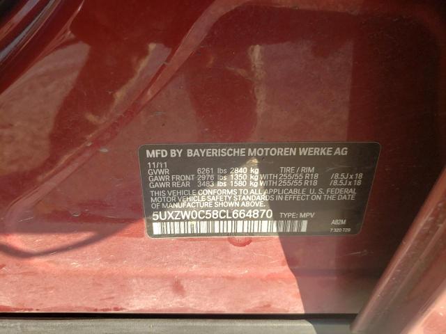 Photo 10 from auction – 2012 BMW X5 XDRIVE3 with VIN 5UXZW0C58CL664870