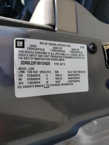 Photo 10 from auction – 2006 CHEVROLET EQUINOX LS with VIN 2CNDL23F166154328