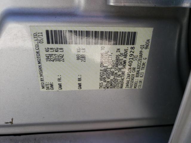 Photo 10 from auction – 2012 NISSAN ALTIMA BAS with VIN 1N4AL2AP1CN401928