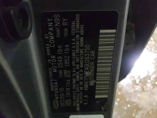 Photo 10 from auction – 2016 HYUNDAI ACCENT SE with VIN KMHCT5AE4GU263750