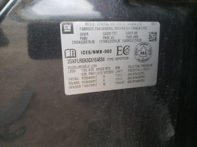 Photo 10 from auction – 2012 GMC TERRAIN SL with VIN 2GKFLREK3C6164634