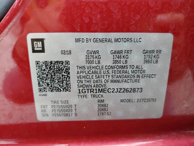 Photo 10 from auction – 2018 GMC SIERRA C15 with VIN 1GTR1MEC2JZ262873