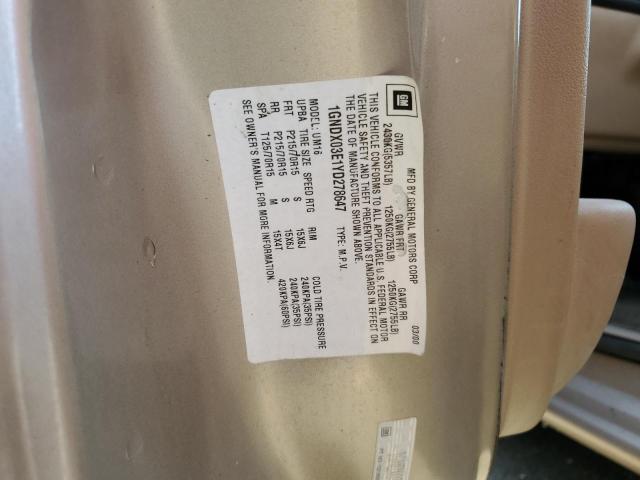 Photo 10 from auction – 2000 CHEVROLET ASTRO with VIN 1GNDX03E1YD278647