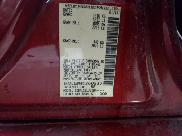 Photo 10 from auction – 2015 NISSAN ALTIMA 2.5 with VIN 1N4AL3AP6FC260537