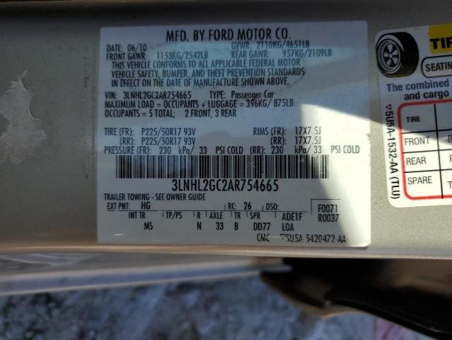 Photo 10 from auction – 2010 LINCOLN MKZ with VIN 3LNHL2GC2AR754665