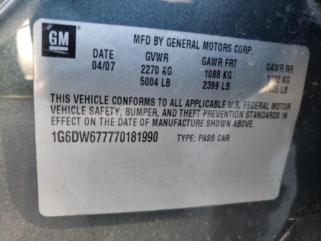 Photo 10 from auction – 2007 CADILLAC STS with VIN 1G6DW677770181990