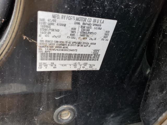 Photo 10 from auction – 2002 FORD EXCURSION with VIN 1FMNU42S82EC54072