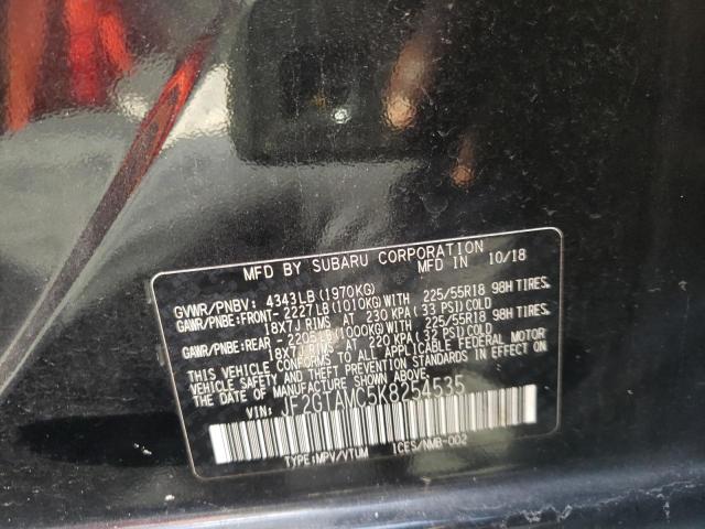 Photo 10 from auction – 2019 SUBARU CROSSTREK with VIN JF2GTAMC5K8254535